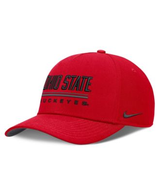 Men's Scarlet Ohio State Buckeyes 2026 Sideline Dri-FIT Rise Adjustable Hat
