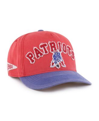 Men's '47 Red New England Patriots Throwback Calderwood Well Worn Hitch Adjustable Hat
