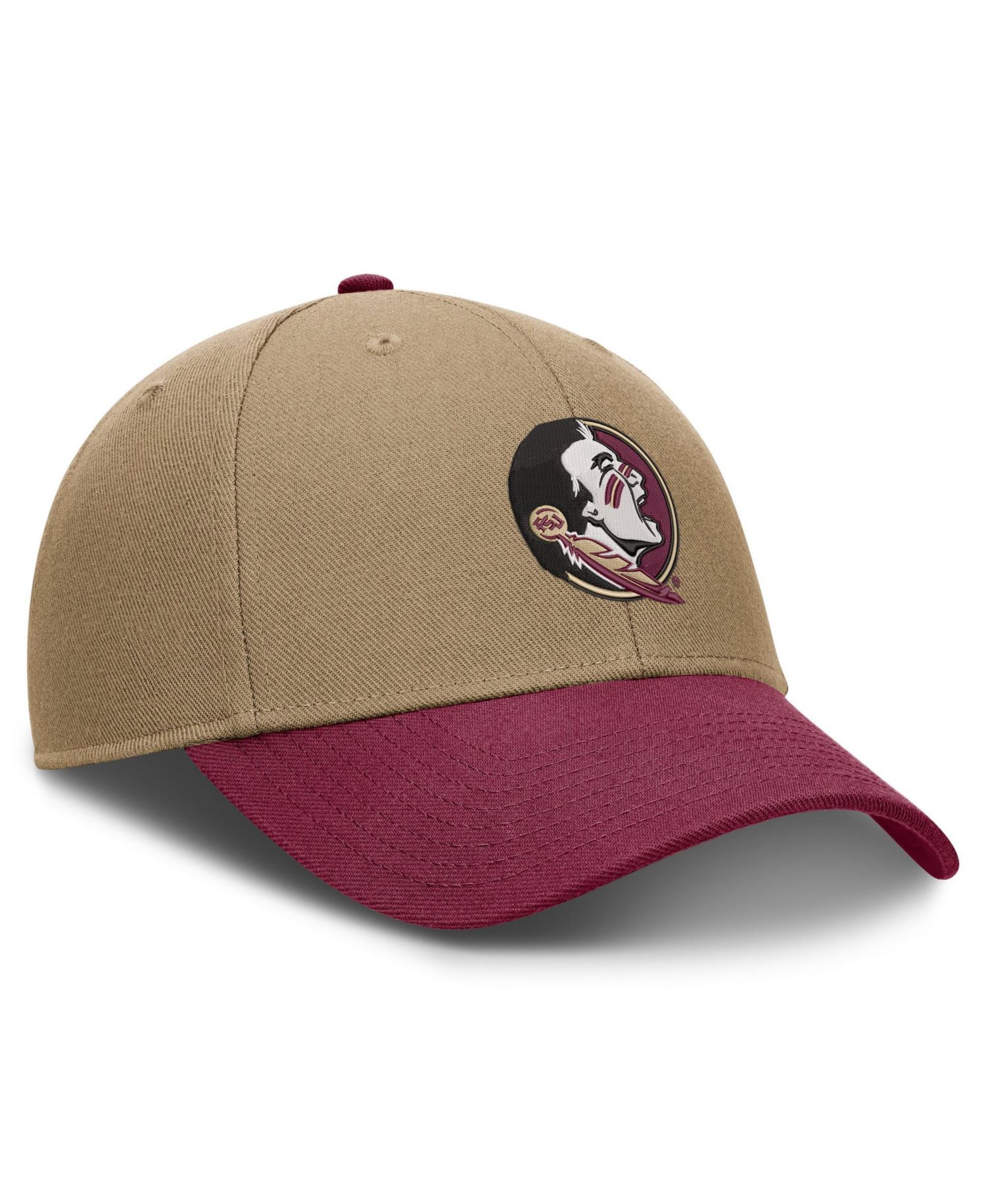 Men's and Women's Beige/Garnet Florida State Seminoles Primetime Rise Dri-FIT Adjustable Hat
