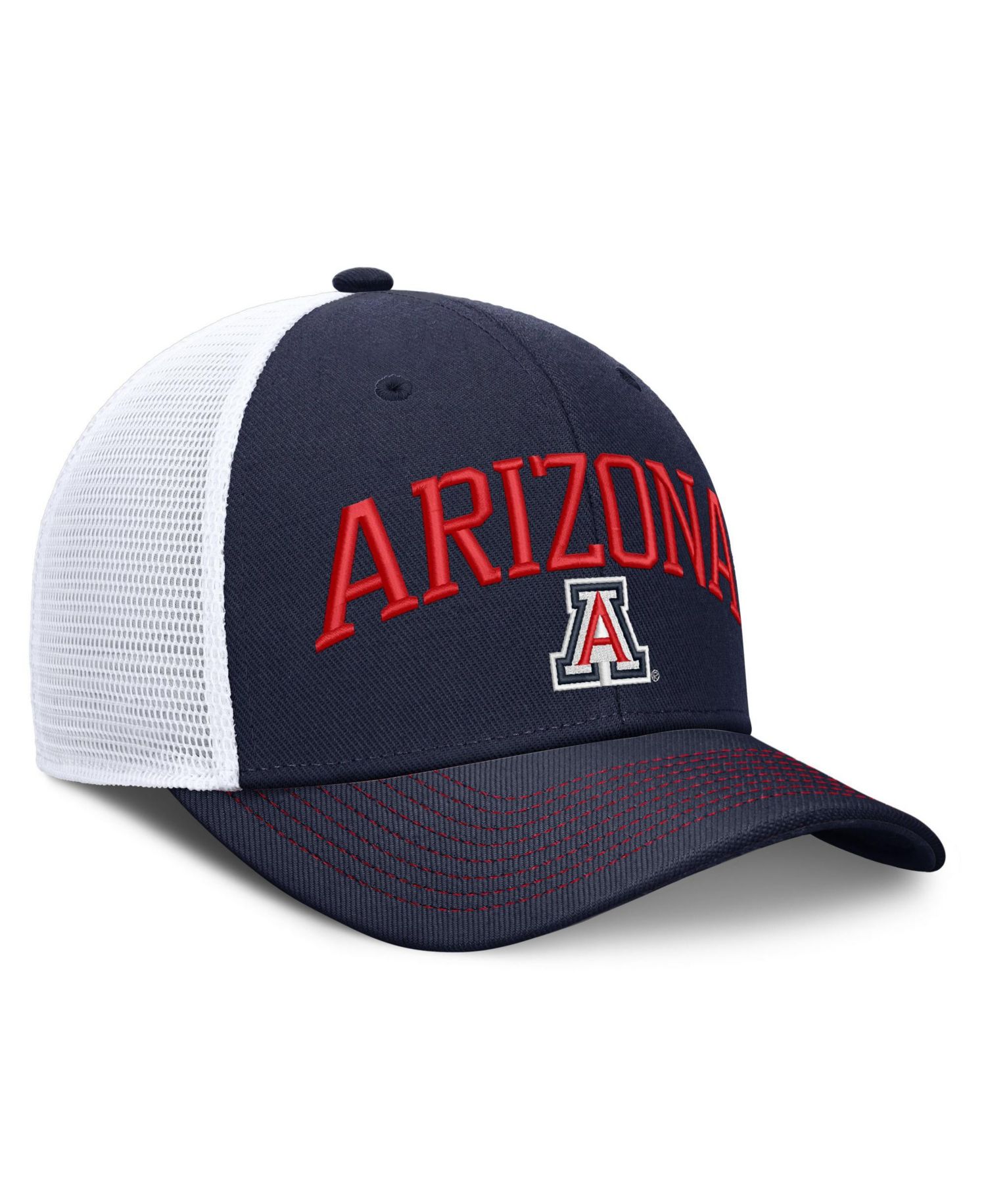 Men's and Women's Navy/White Arizona Wildcats Primetime Arched Trucker Adjustable Hat