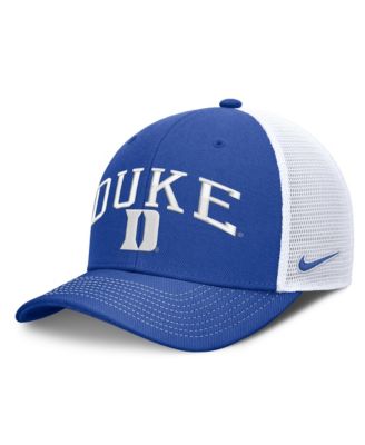Men's and Women's Royal/White Duke Blue Devils Primetime Arched Trucker Adjustable Hat