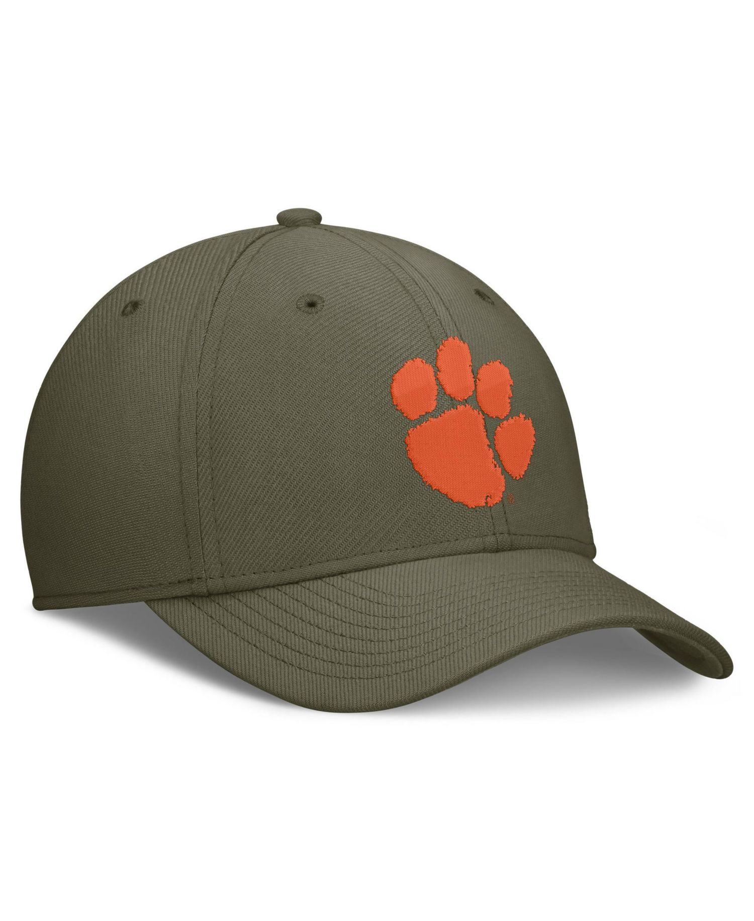 Men's Olive Clemson Tigers Primetime SwooshFlex Dri-FIT Hat