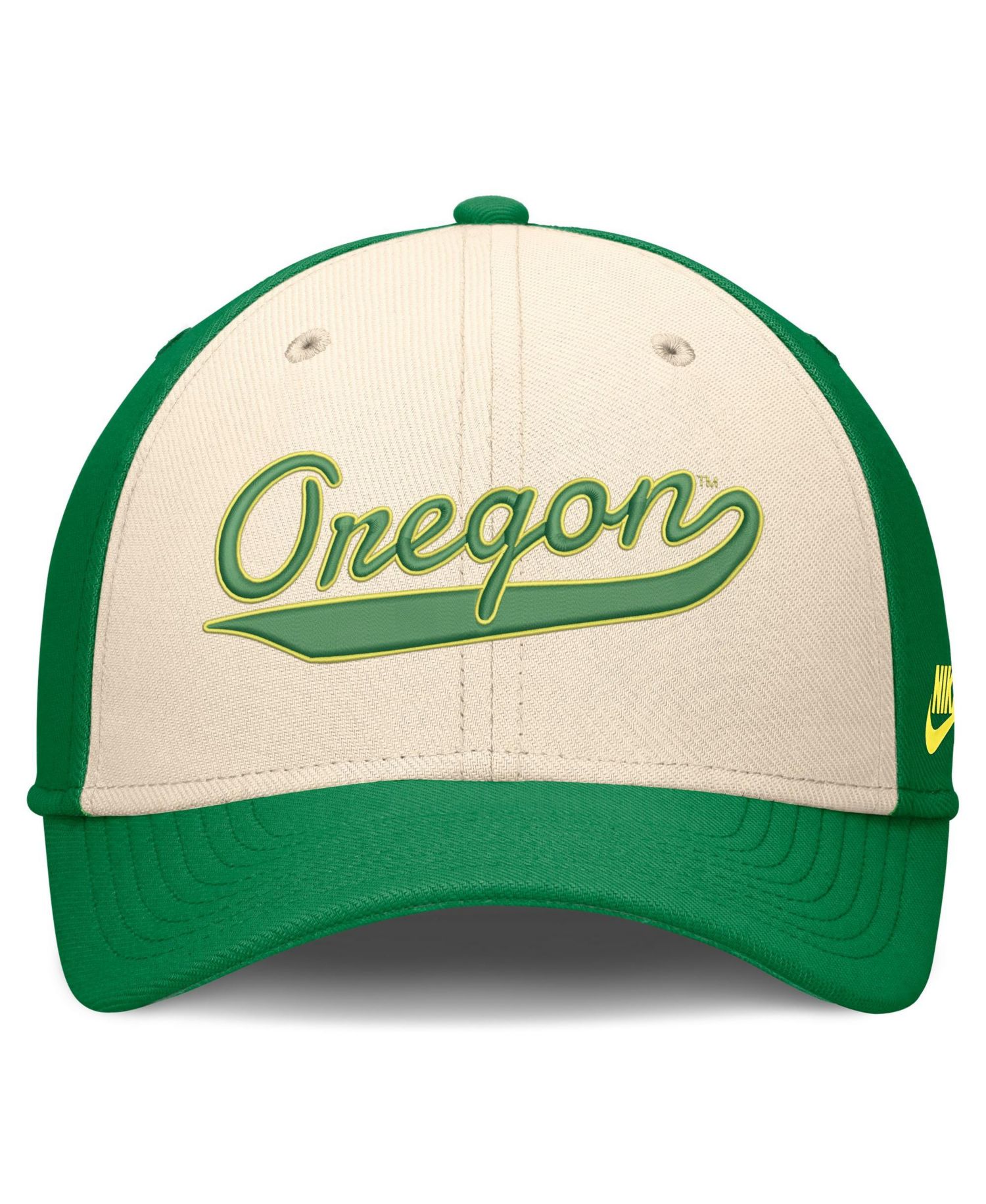 Men's Natural/Green Oregon Ducks Legacy Swooshflex Dri-FIT Hat