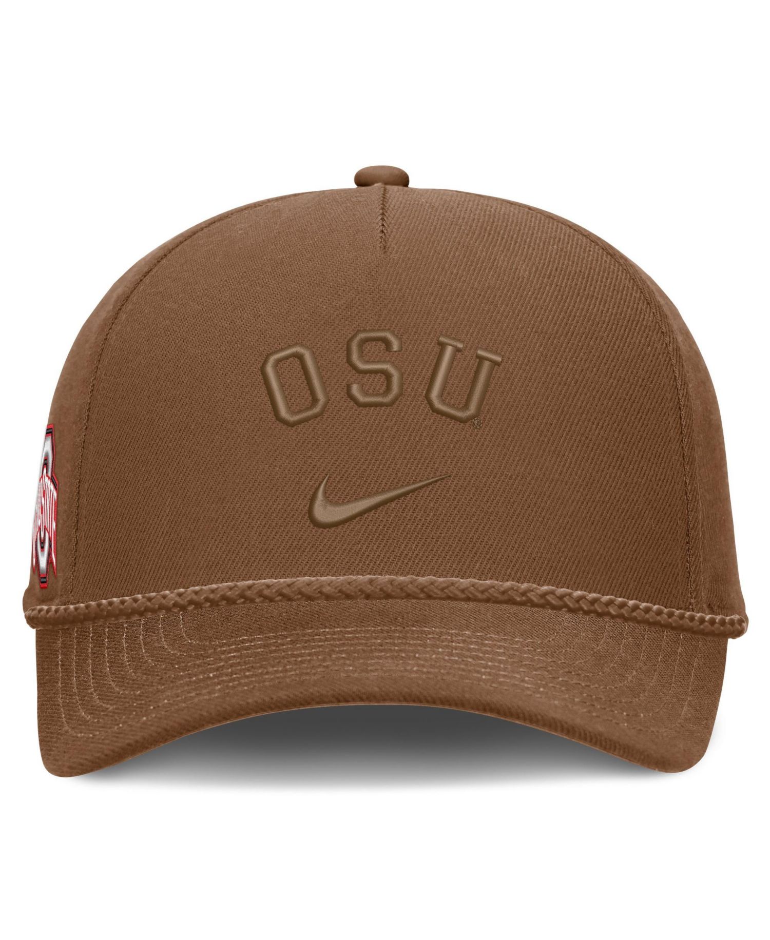 Men's and Women's Brown Ohio State Buckeyes Campus Prep Tonal Rope Rise 5-Panel Adjustable Hat