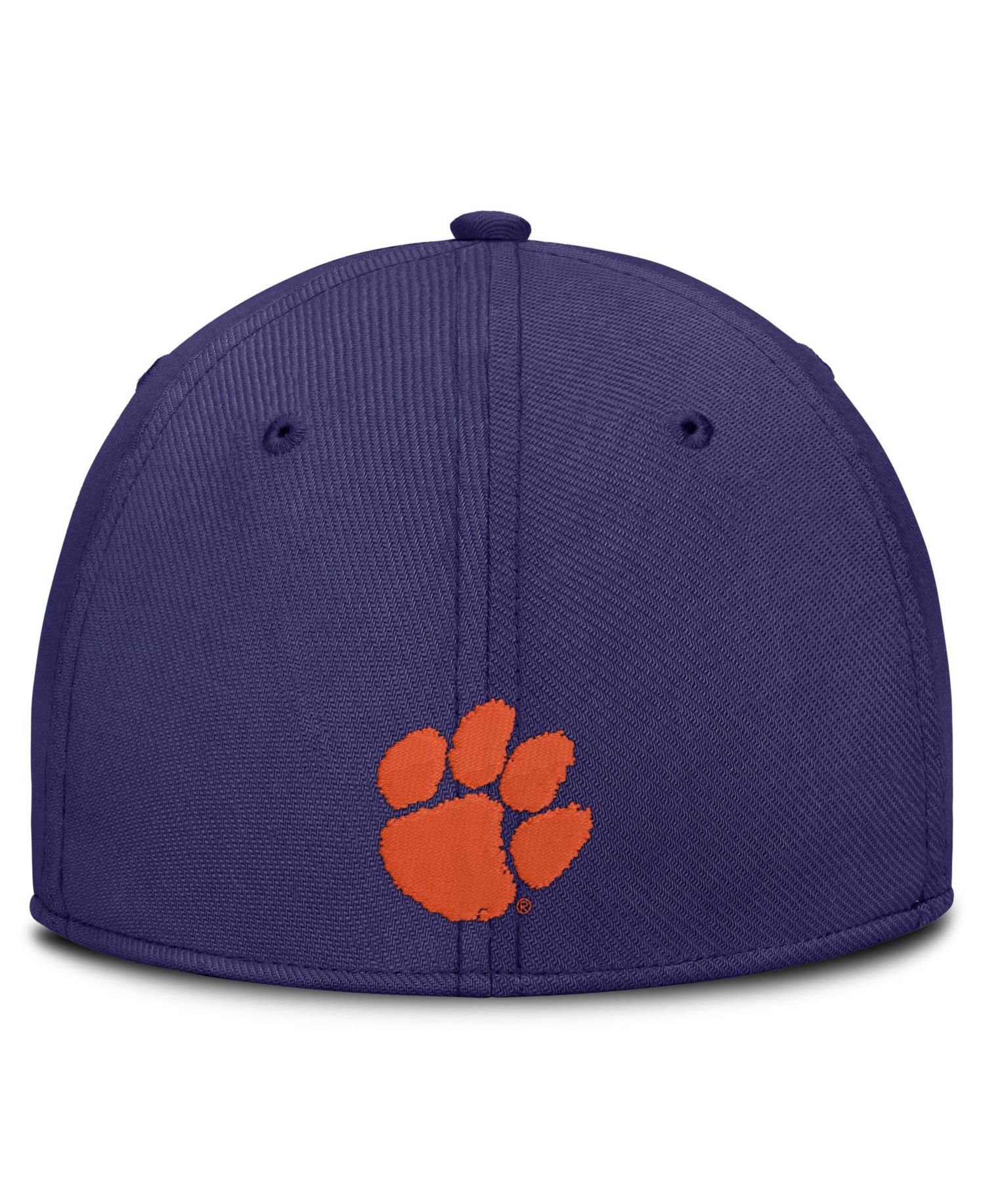 Men's Purple Clemson Tigers Game Day Rise Swooshflex Hat