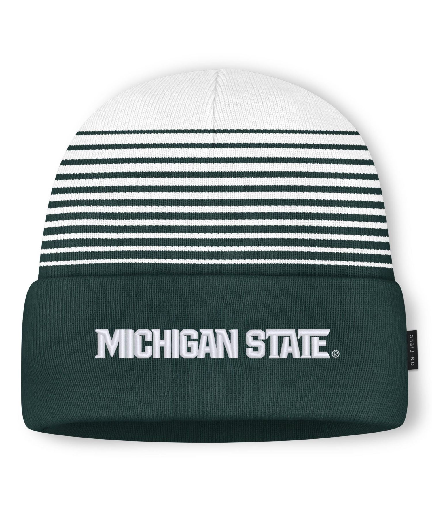 Men's and Women's Green/White Michigan State Spartans On-Field Utility Knit Hat
