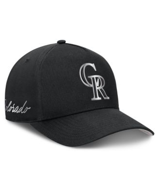 Men's Black Colorado Rockies Rise Dri-FIT A-Frame Adjustable Hat