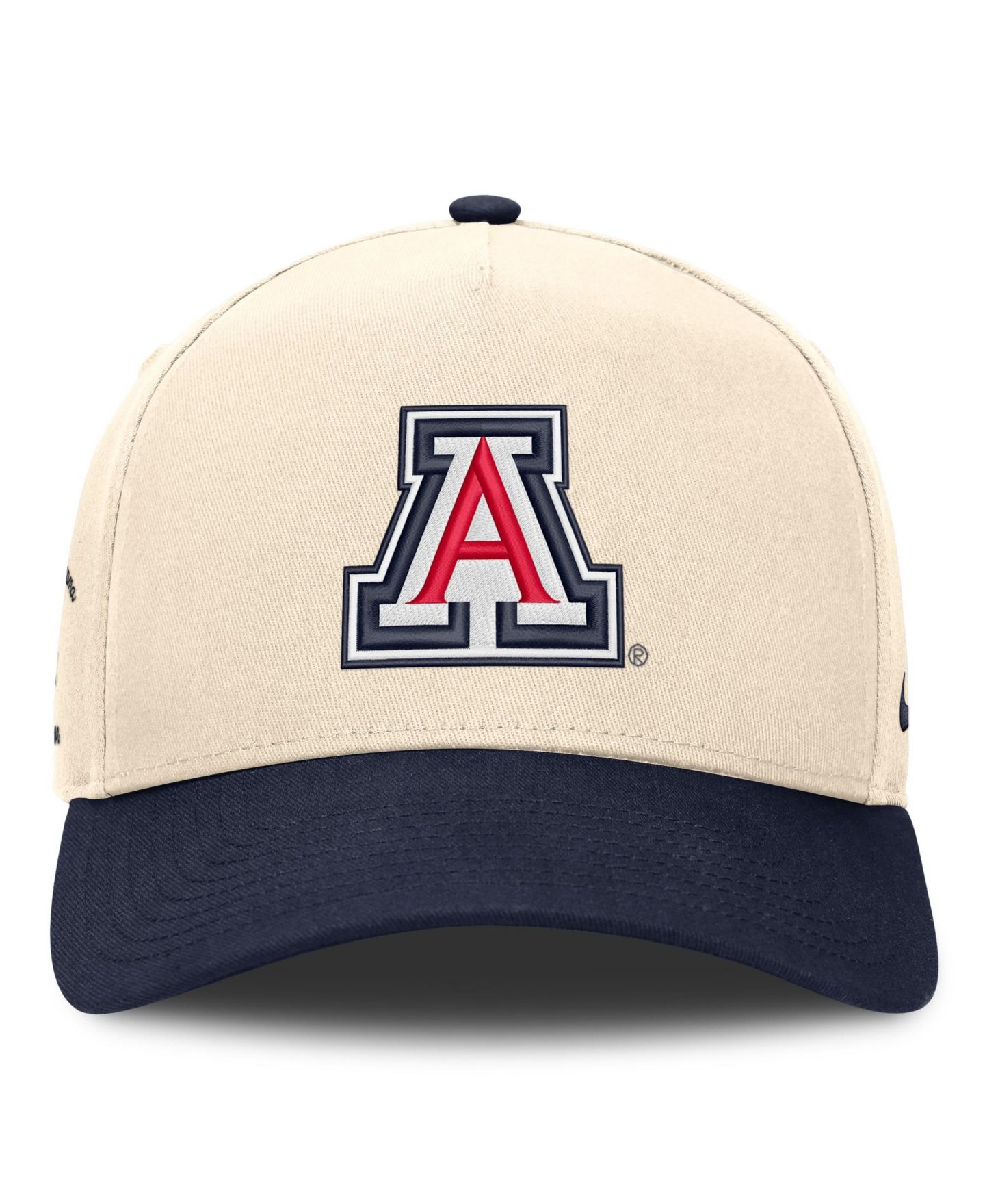 Кепка Nike Natural/Navy Arizona Wildcats Campus Prep Rise Adjustable Hat — фото 2