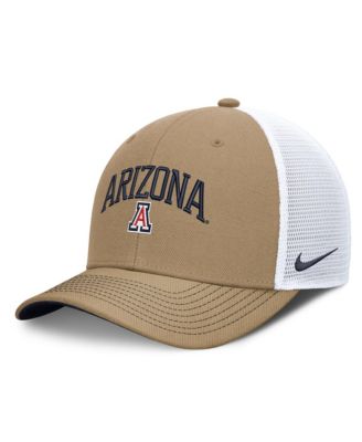 Men's and Women's Beige/Navy Arizona Wildcats Primetime Arched Trucker Adjustable Hat