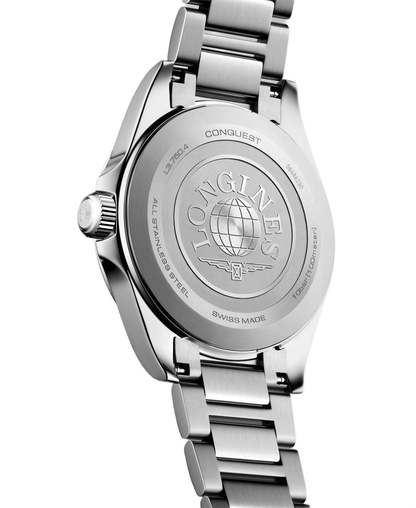 Мужские часы Longines Conquest Silver Stainless Steel Strap Watch 38mm — фото 3