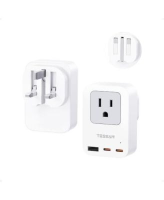 20W Dual USB-C Type G Travel Adapter for Phones, Tablets and Other Personal Devices