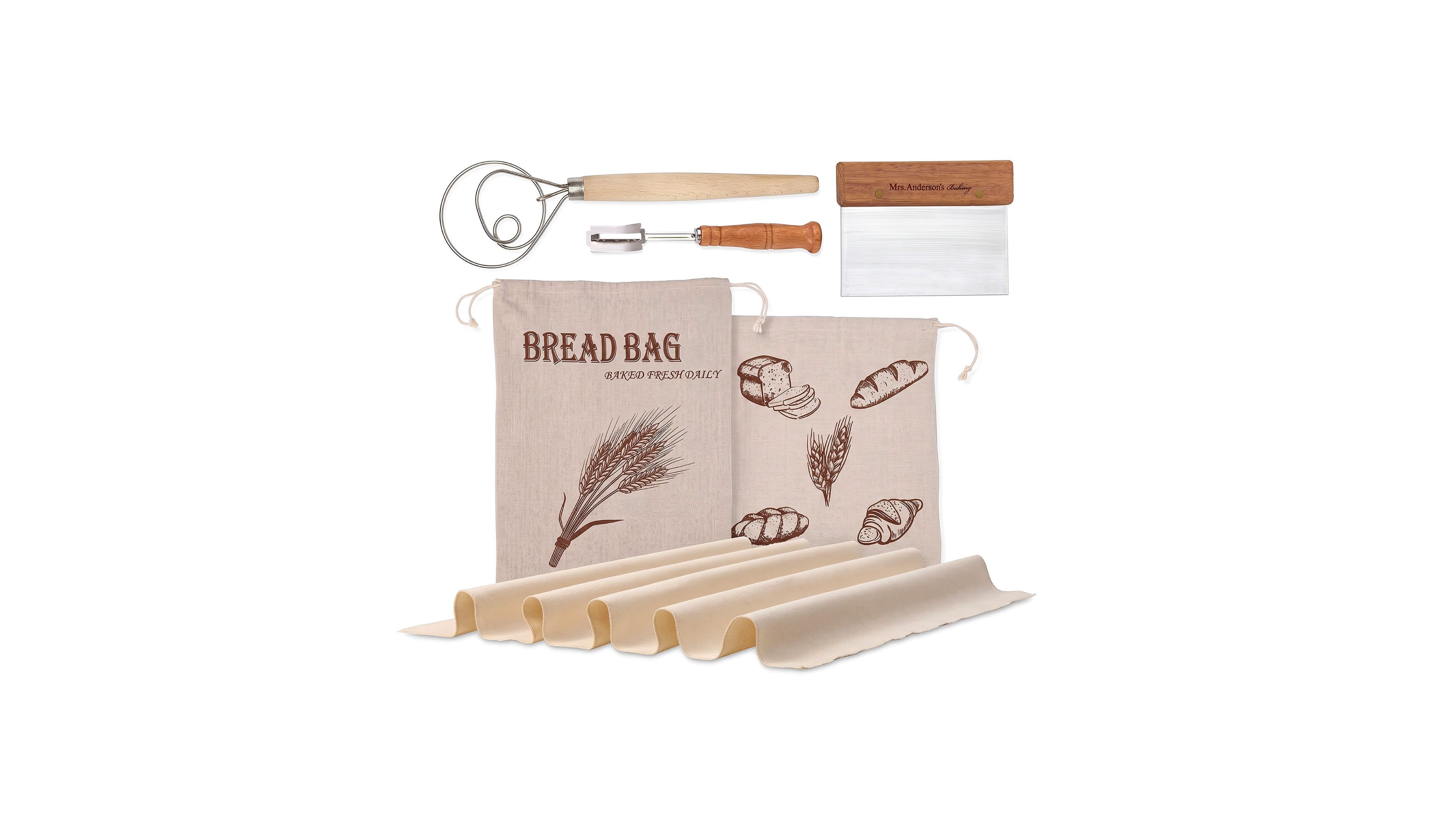 Mrs. Anderson's Baking Artisan Baguette 6-Piece Bread Making Set