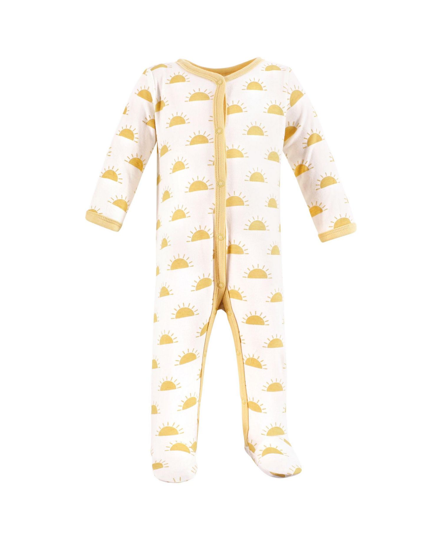 Baby Girls Hudson 0M-9M Cotton Sleep and Play 3-Pack, Sunshine And Rainbows