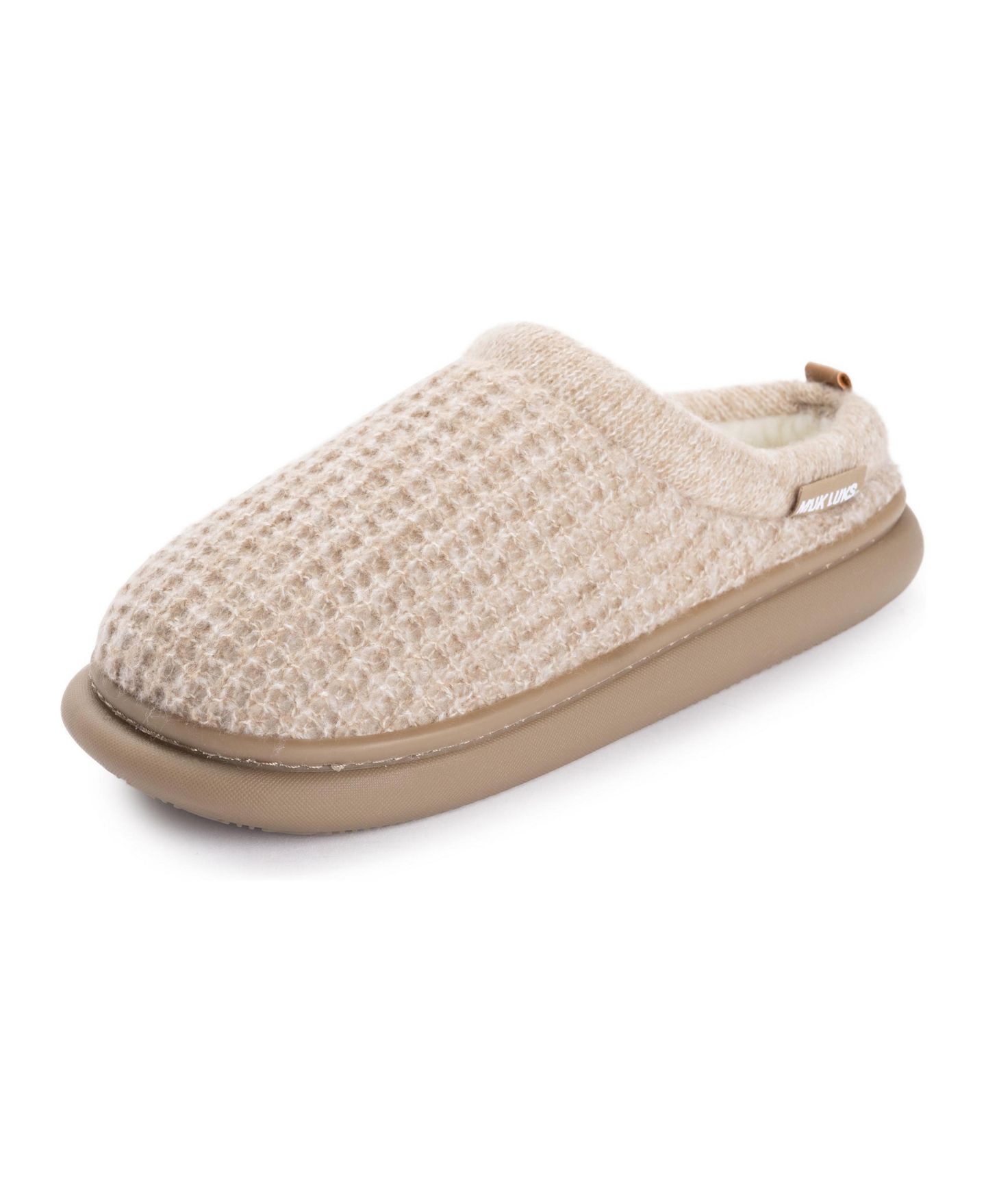 Женские сабо MUK LUKS Zuri Clog Waffle Knit Slippers, цвет: Песчаниковый — фото 2