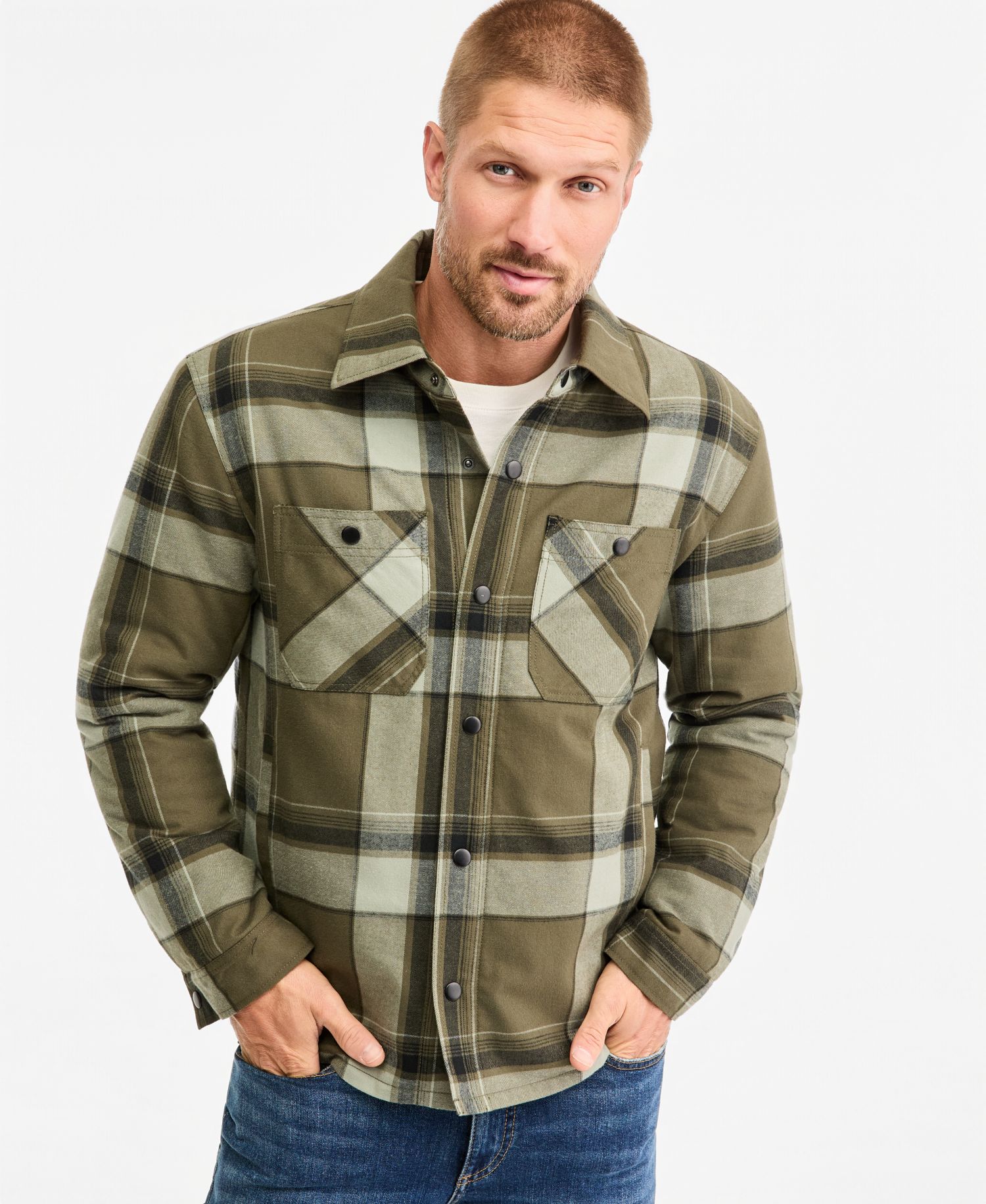 Men's Case Plaid Flannel Shacket