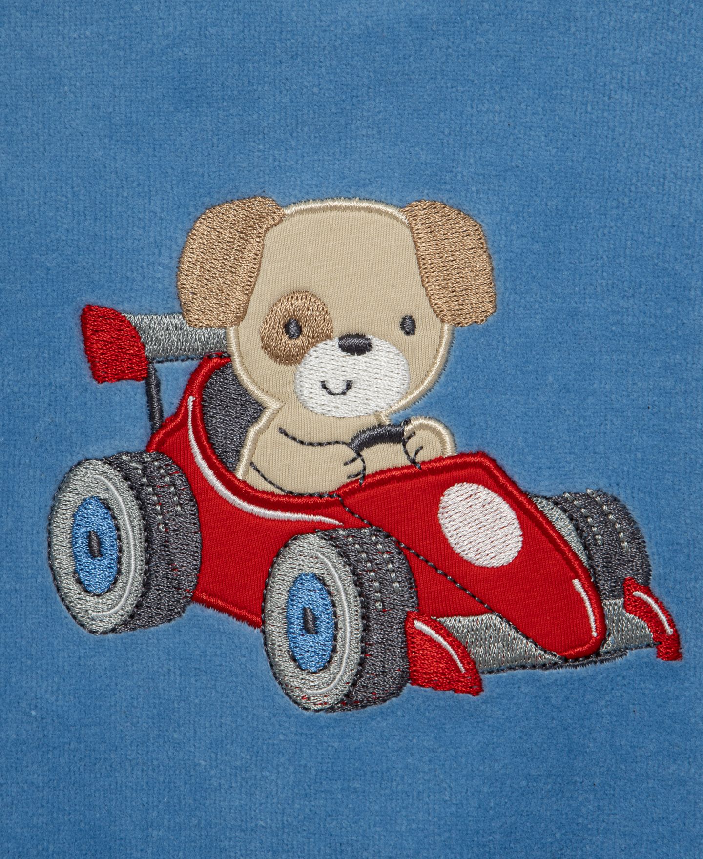 Комплект Little Me Racing Puppy Graphic Sweatshirt and Pants, 2-Piece Set для мальчиков-малышей, цвет: Синий / Чёрный — фото 4