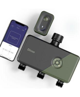3-Zone WiFi Sprinkler Timer with App and Voice Control, 18 Irrigation Programs, Rain Delay and Mist Mode