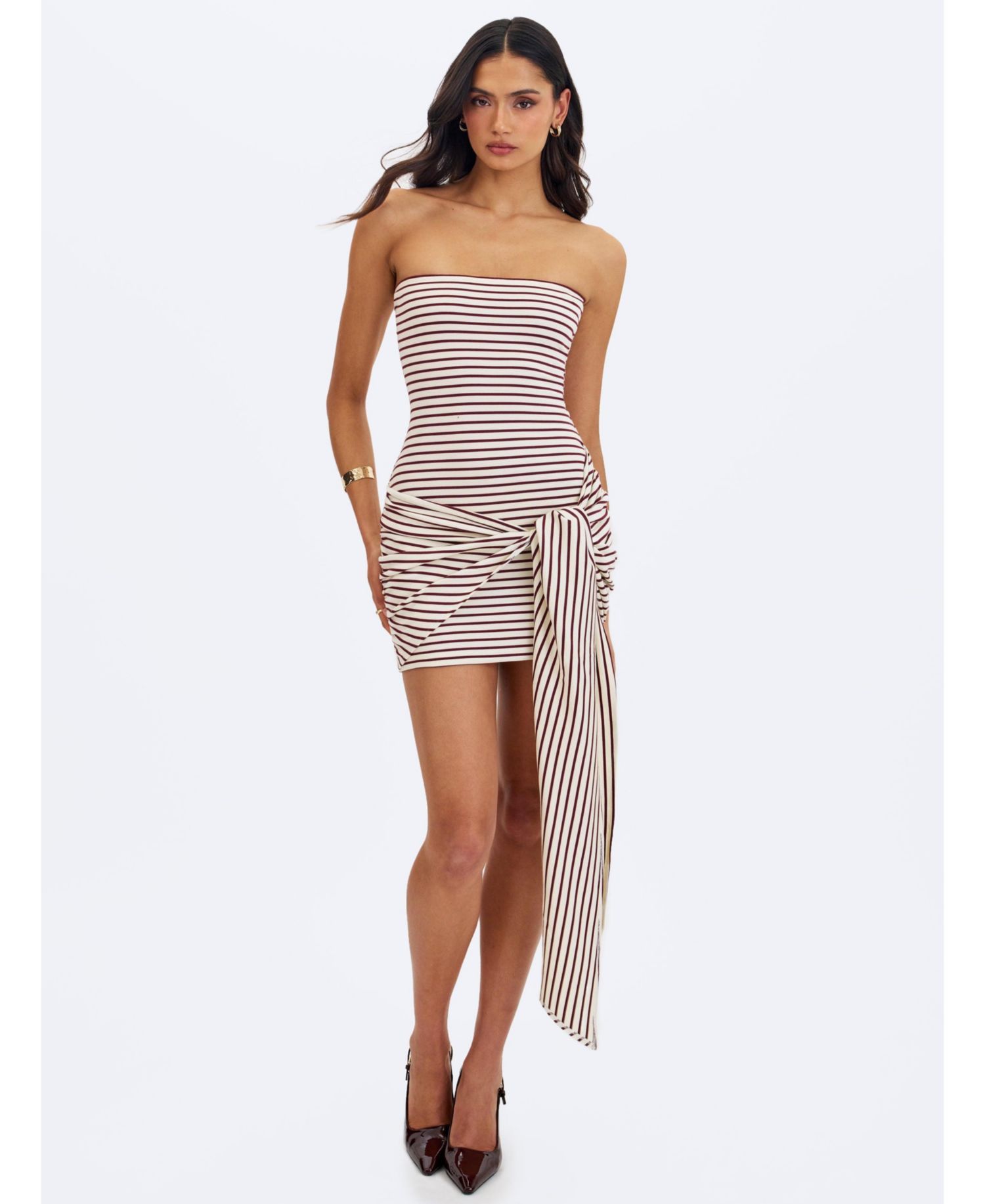 Women's Tommie Strapless Striped Mini Dress
