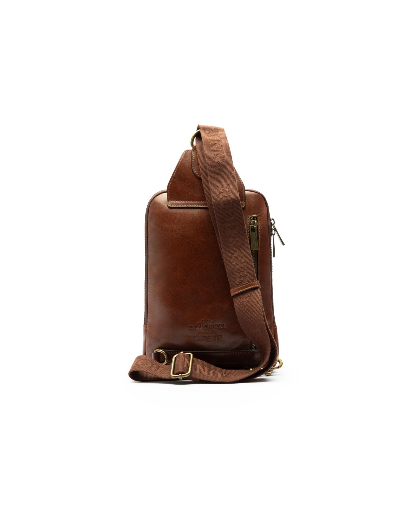 Мужская сумка Rodd & Gunn Lincoln Crossbody Leather Satchel, цвет: Тёмный коньячный — фото 3