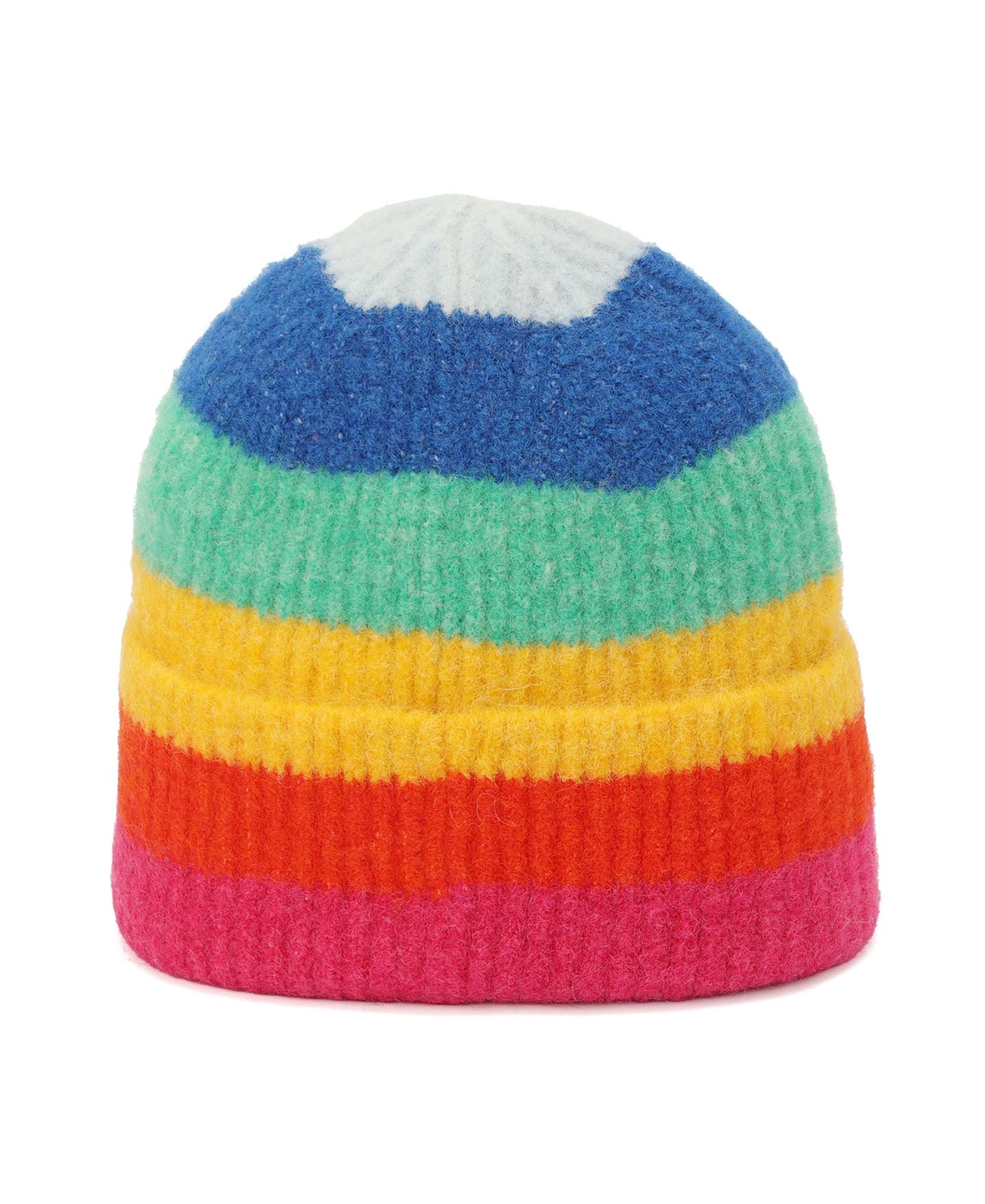 Женская шапка Kurt Geiger London Colorblock Rainbow Cuff Knit Hat, цвет: Разноцветный — фото 2