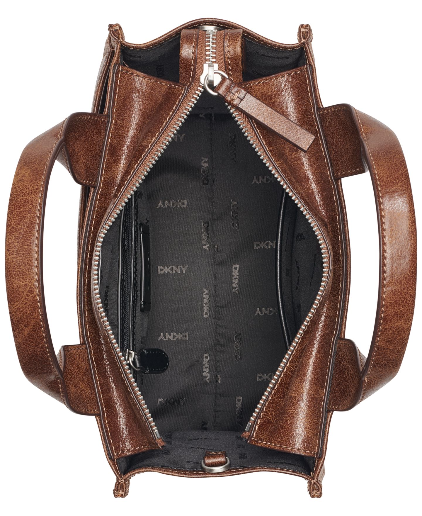 Женская сумка DKNY Hadlee Small Crossbody Zipper Tote Handbag, цвет: Орех — фото 4