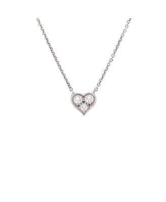 Heart 3 Diamond Pendant Necklace