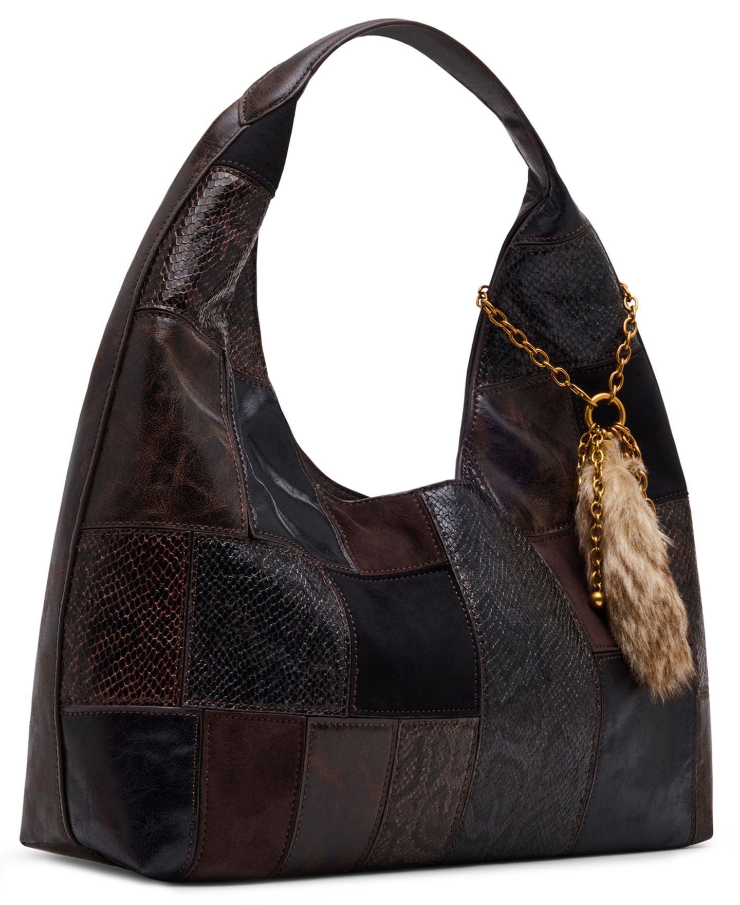 Женская сумка Steve Madden Aurra Large Shoulder Handbag, цвет: Тёмный разноцветный — фото 3