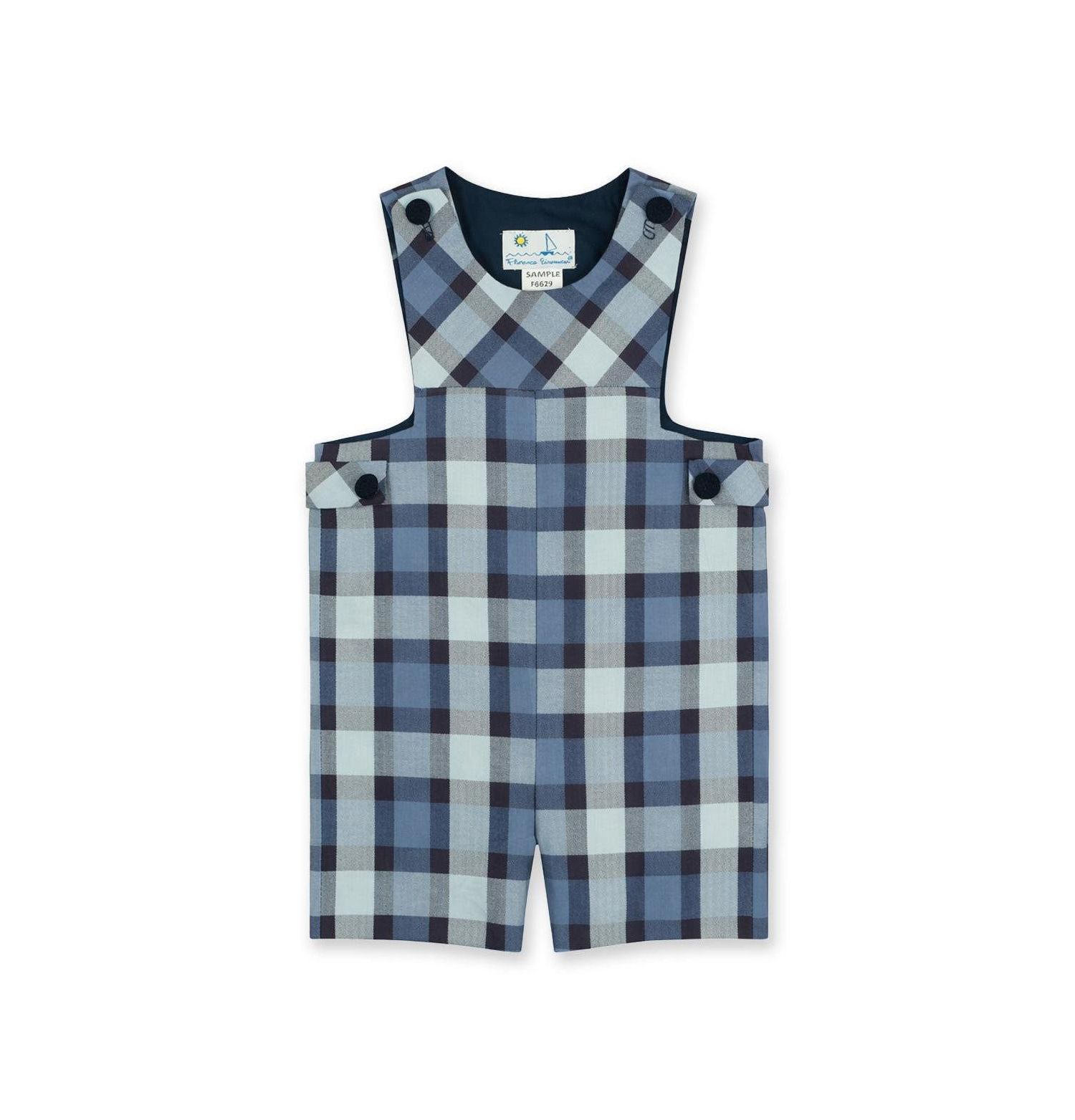 Baby ( 6M to 24M ) Plaid Shortall Romper
