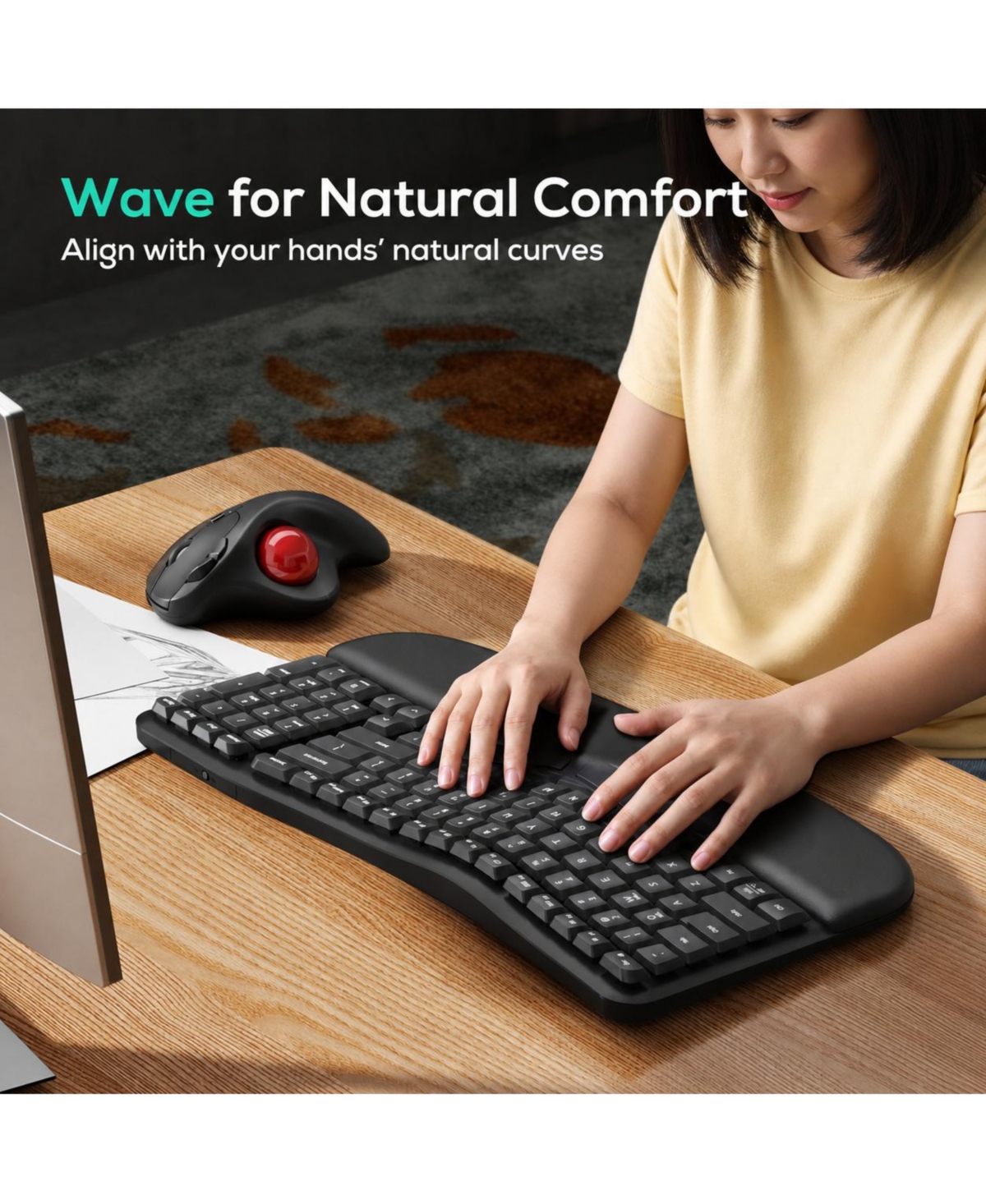 Lofree Wireless Ergonomic Wave Keyboard