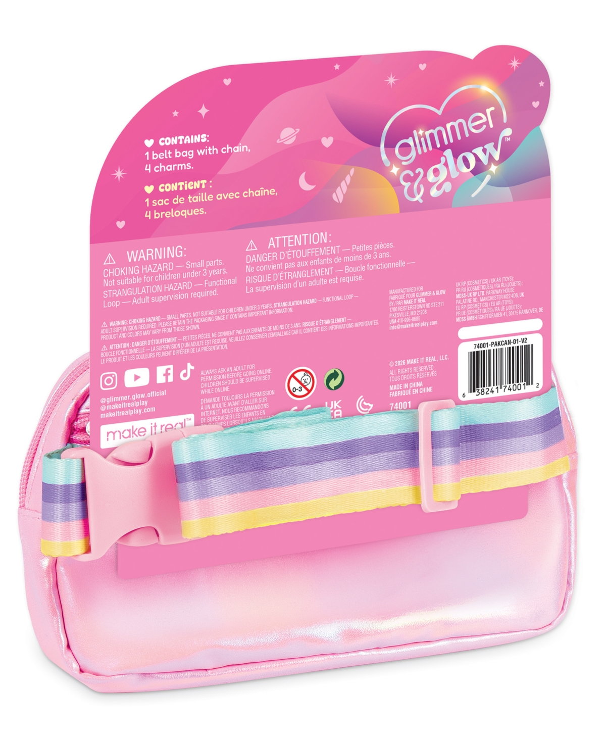 Make It Real Diy Chain and Charms Belt Bag, Ages 6+