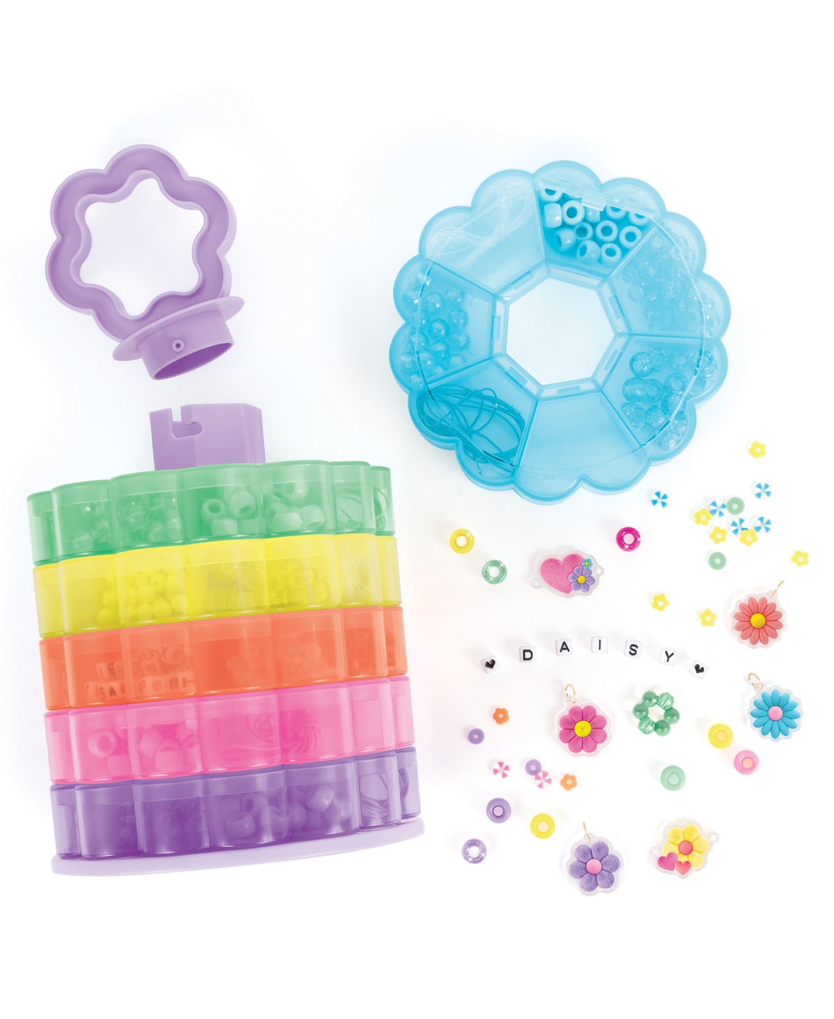 Make It Real Flower Tower Bead Storage, Ages 8+