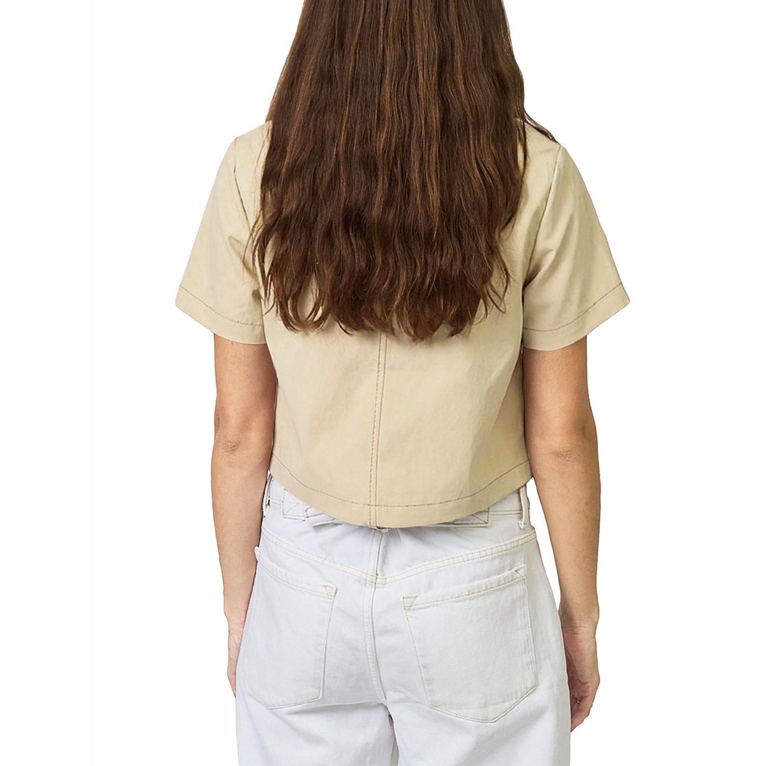 Women's Quinn Cropped Short-Sleeve Point Collar Jacket