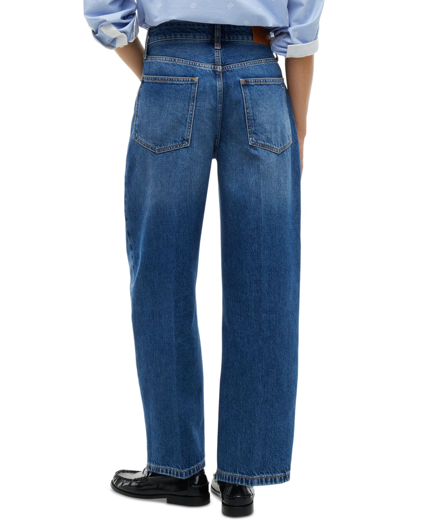 Women's Barrel High-Waisted 100% Cotton Jeans