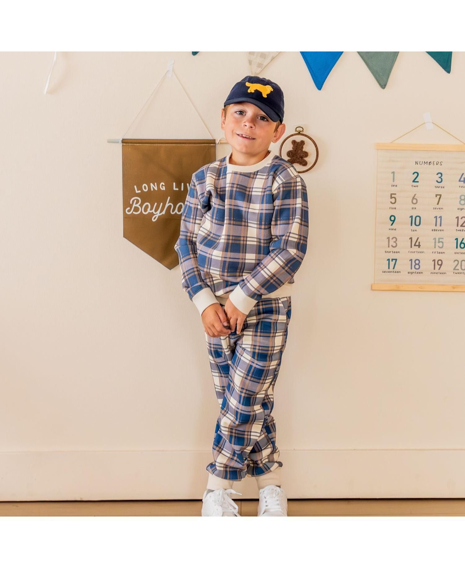 Little Boys Plaid Jogger