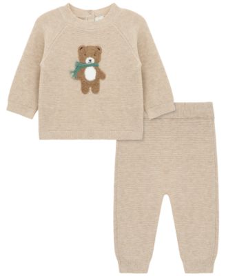 Baby Boys' Teddy Bear Graphic Sweatshirt and Pants, 2-Piece Set
