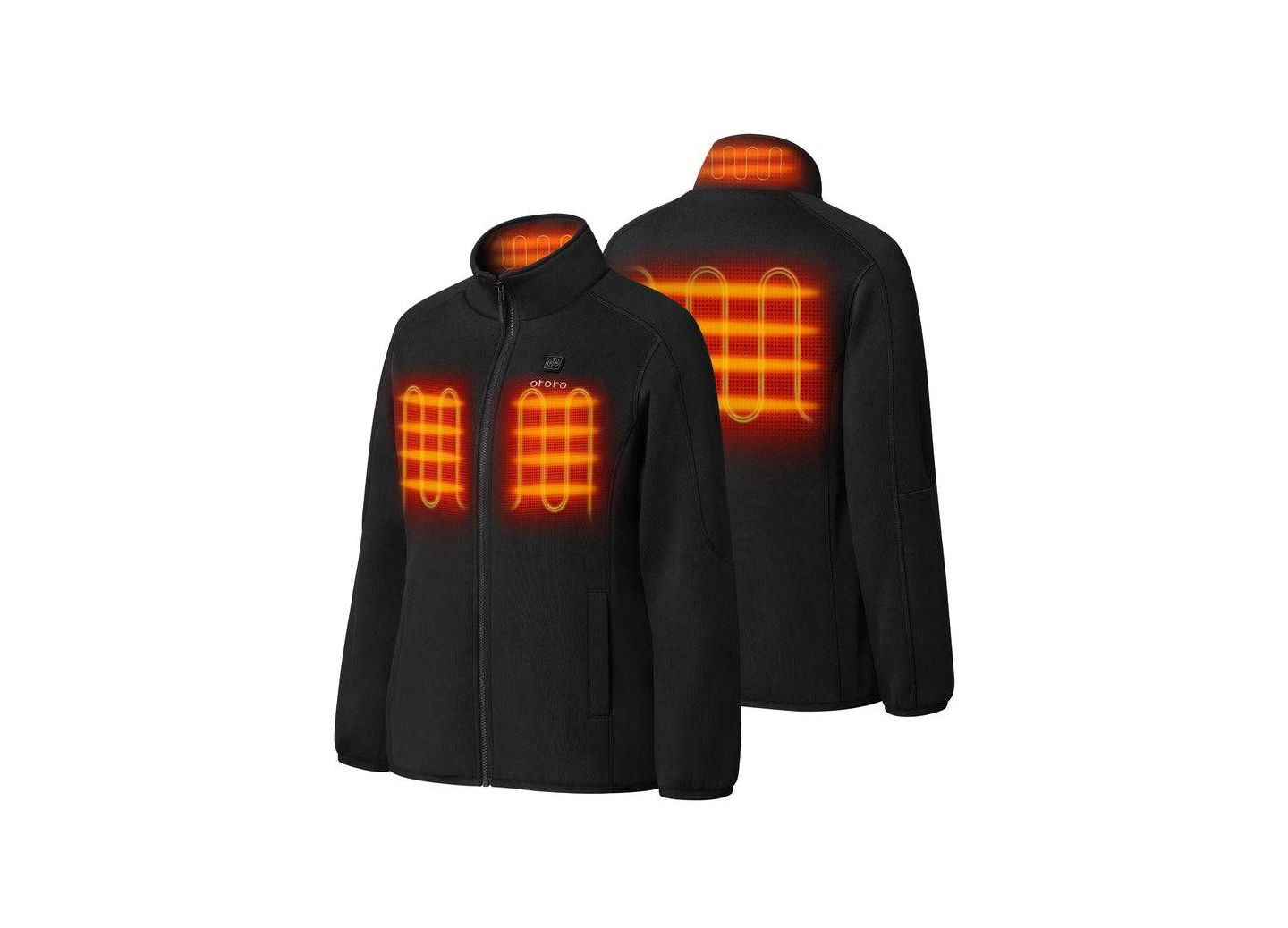 Женская куртка ororo 4-Zone Heated Fleece, цвет: Чёрный — фото 2