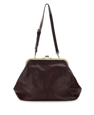 Serafina Extra-Large Leather Kiss-Lock Frame Handbag