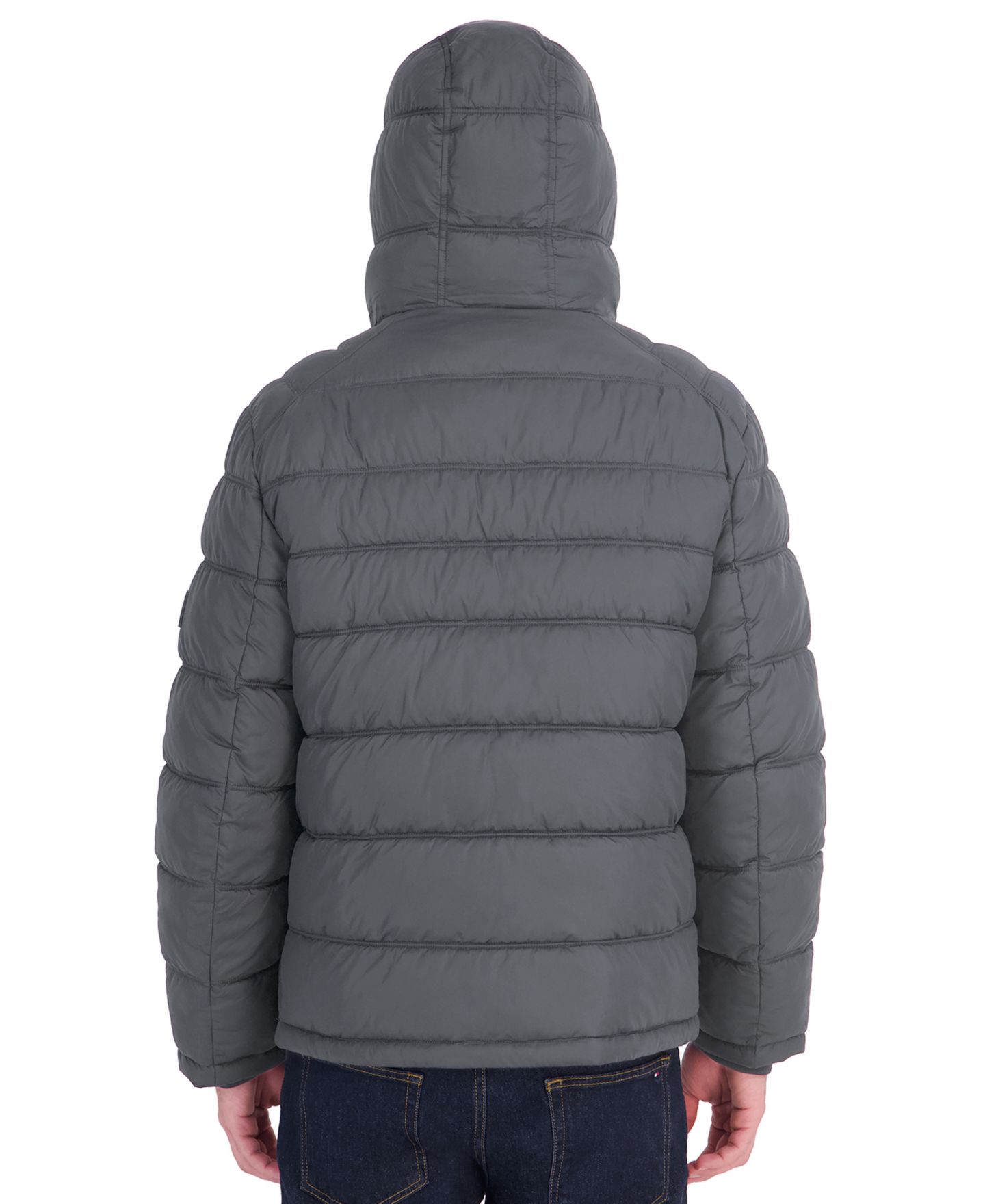 Мужская куртка Tommy Hilfiger Hooded Puffer, цвет: Угольный — фото 5
