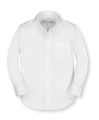 Little Boys 5-7 Organic Long Sleeve Stretch Poplin Shirt