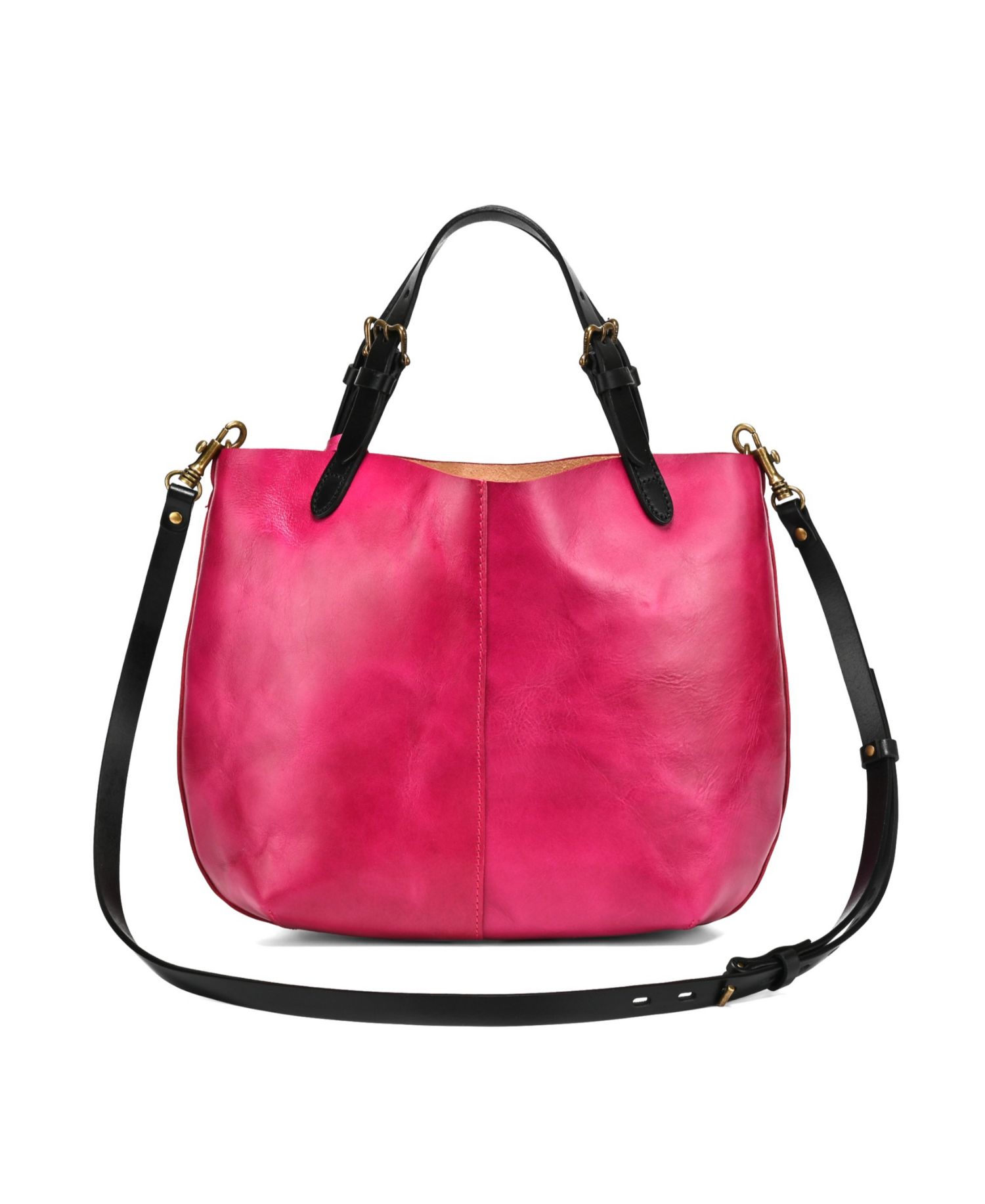 Dip Dye Mini Leather Crossbody Tote Bag