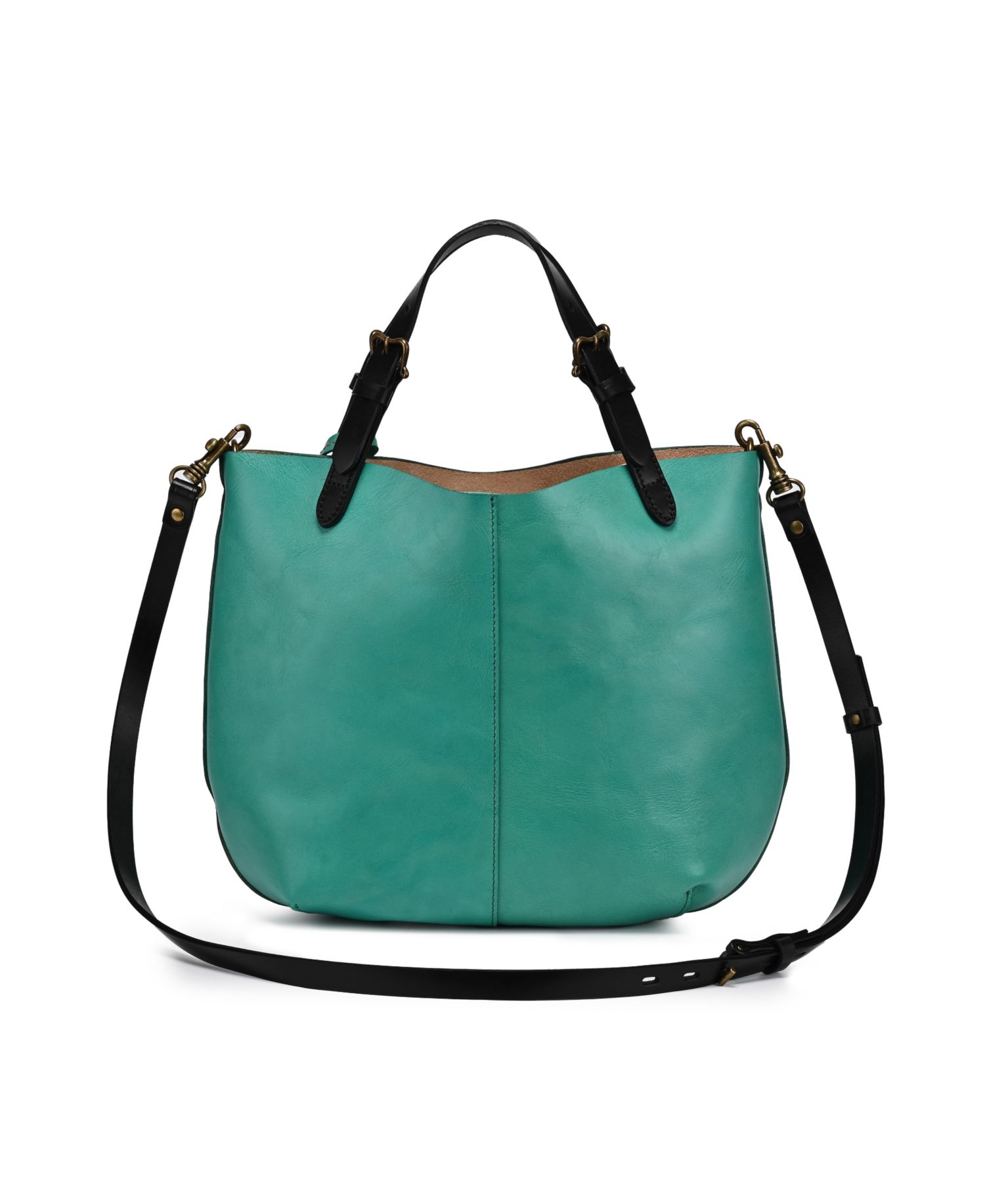 Dip Dye Mini Leather Crossbody Tote Bag