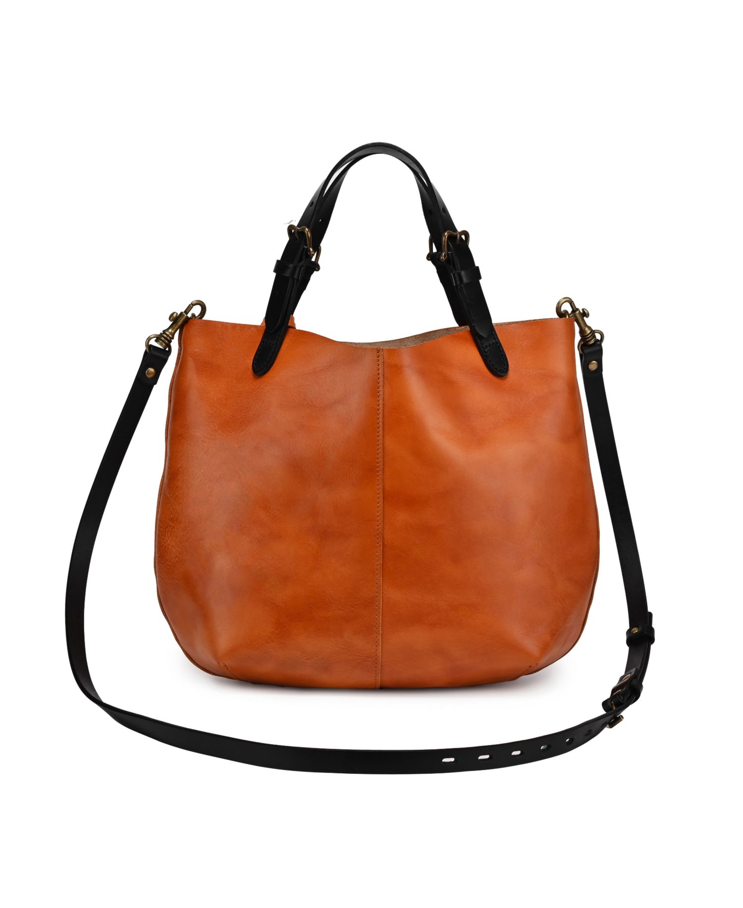 Dip Dye Mini Leather Crossbody Tote Bag