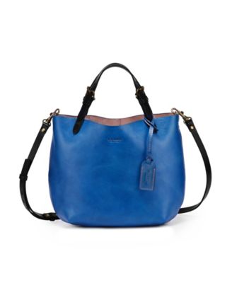 Dip Dye Mini Leather Crossbody Tote Bag