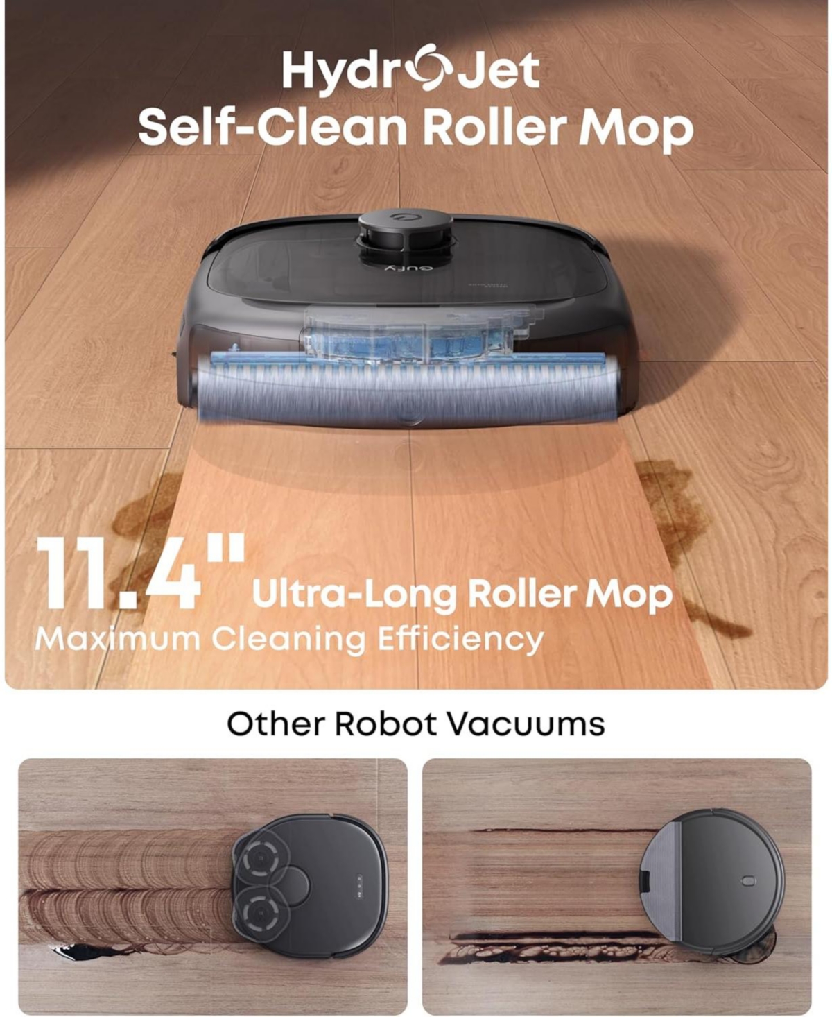 eufy Omni Robot Vacuum Portable Deep Cleaner E28 for Carpet HydroJet System with Roller Mop All-in-One 20000 Pa Suction and official cleaning solution