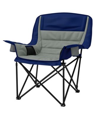 Padded Camping Chair for Adults, Portable Folding Camping Chair with Side Pockets, Cup Holders, Carry Bag