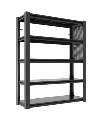 Heavy Duty Storage Rack 400lb Shelf Pegboard Tool Free Assembly Steel