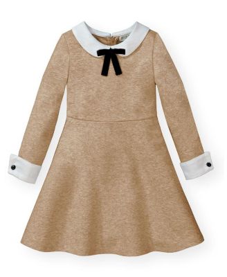 Little Girls (6 - 12) French Look Ponte Dress with Bow
