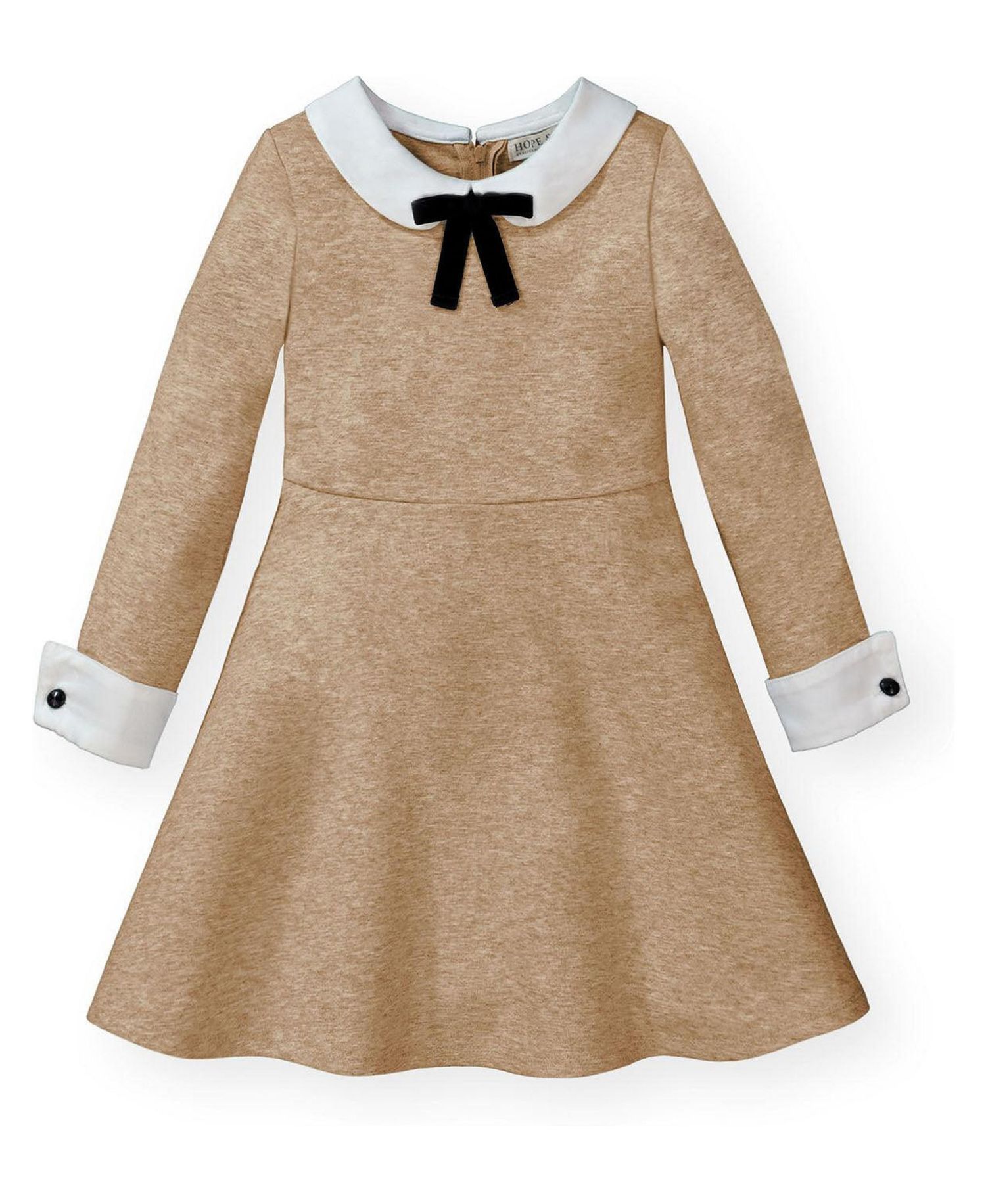 Little Girls (6 - 12) French Look Ponte Dress with Bow