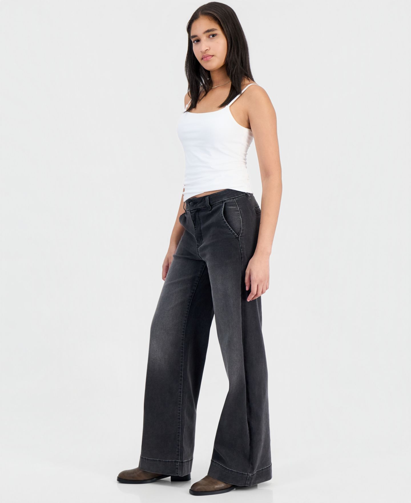 Женские джинсы Celebrity Pink Juniors' High-Rise Wide-Leg Denim, цвет: September Night — фото 10