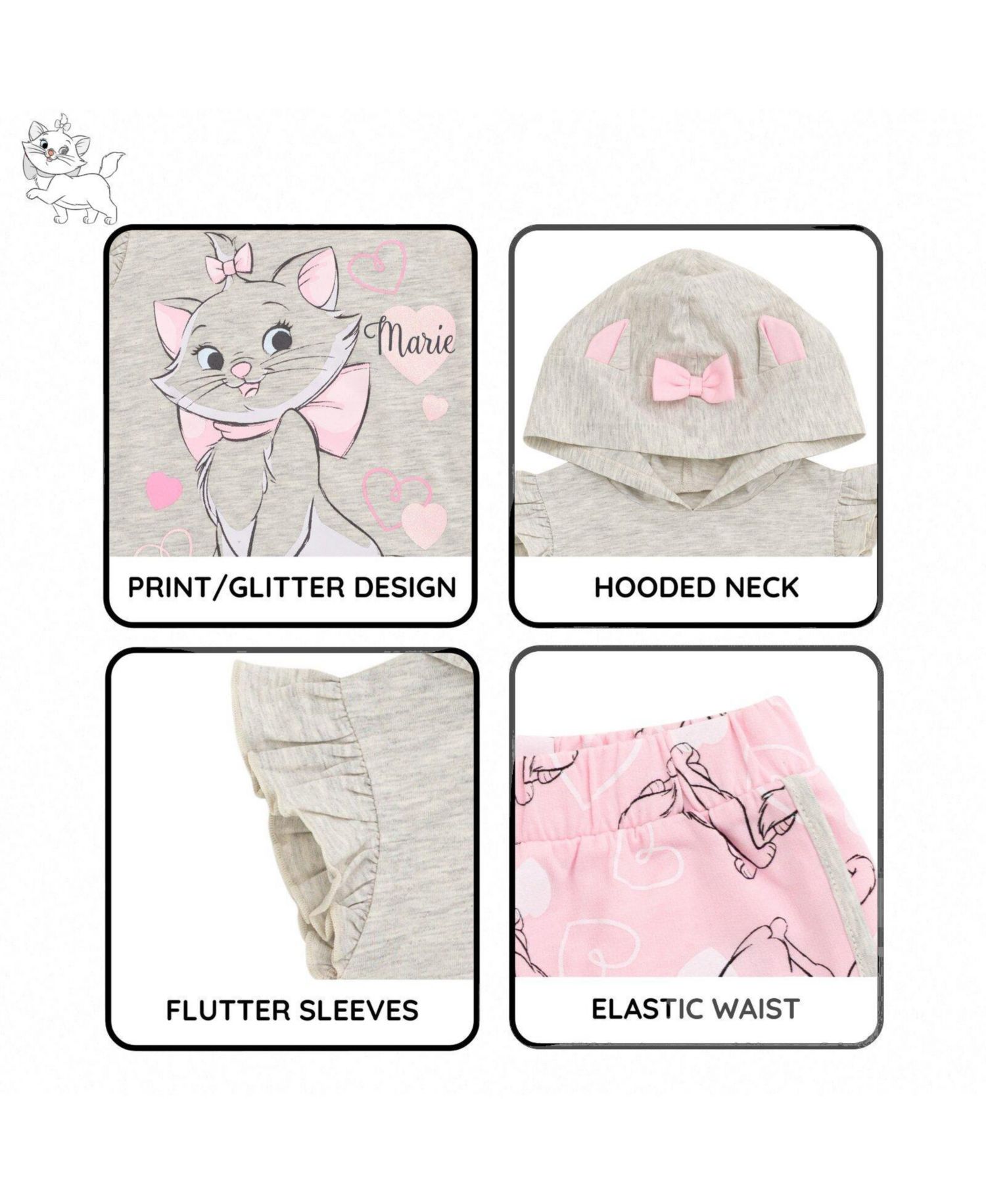Little Girls (5-6)Y Cosplay 2-Piece Hooded Tank and Shorts Set